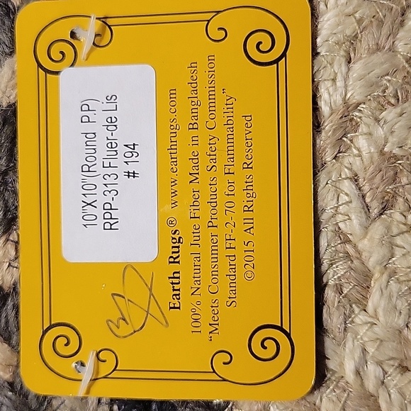 C3 😍 Primitive, Farmhouse Natural Jute Round - Picture 3 of 5